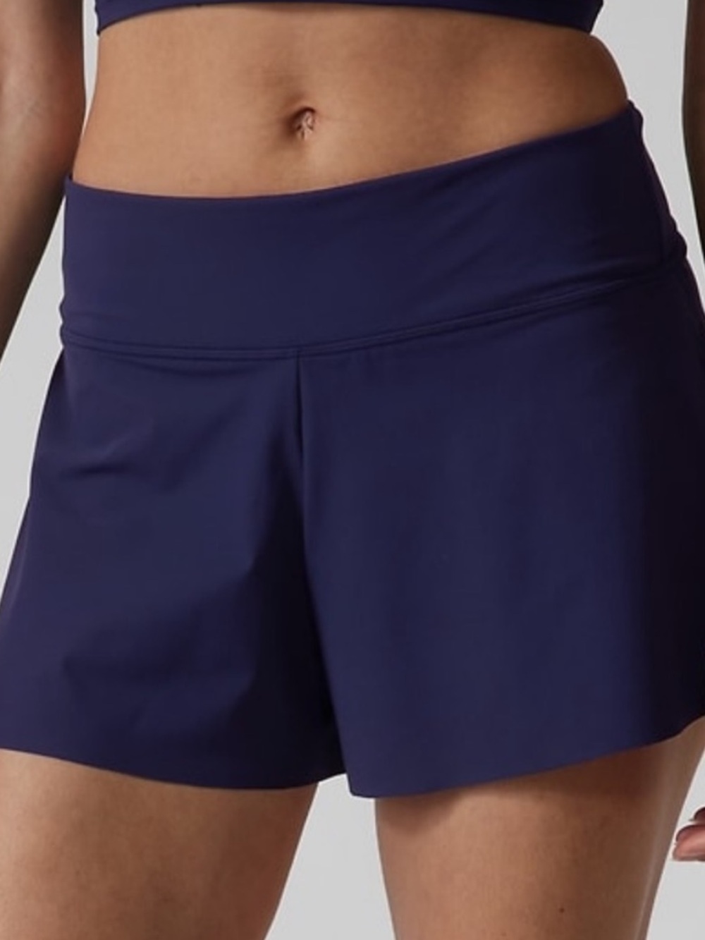 ATHLETA Makani Swim Short / Dress Blue Size Large | NWT